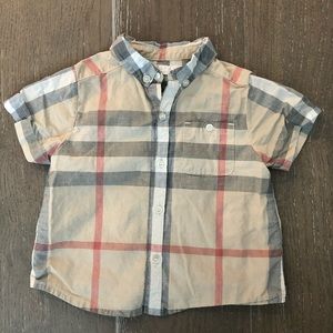 Burberry Baby Boy Short Sleeve Button Up